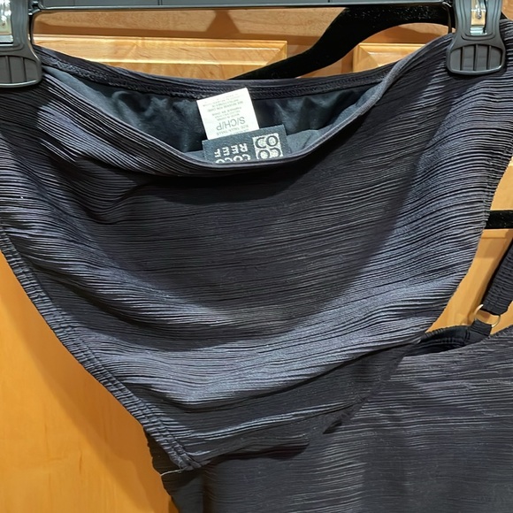 Coco Reef 2 Piece Swimsuit Tankini Set- Black - 34D top S bottom - Picture 3 of 6